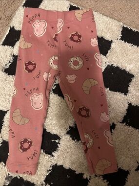 Zara Pink Kids' Donut & Pastry Print Stretch Leggings